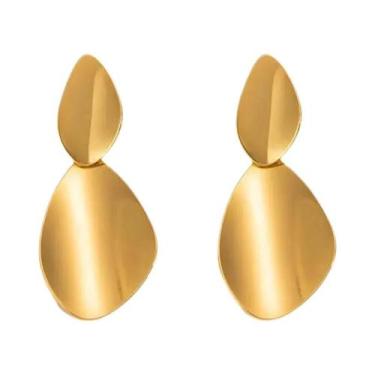 Imagem de Brincos De Pingente Em Forma De Coração E Flor Em Aço Inoxidável 316L 