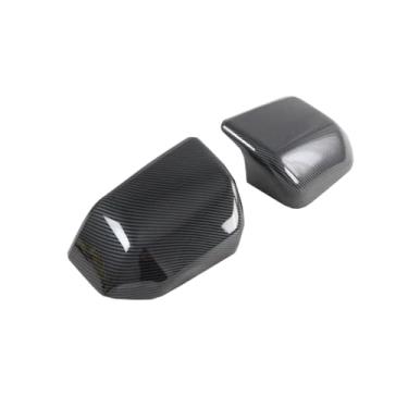 Imagem de Compatível com Ford F150 2015-2020 Raptor Retrovisor Espelho Lateral Tampa Asa Porta Exterior Vista Traseira Caso Guarnição Fibra de Carbono Preto Prata(Carbon)