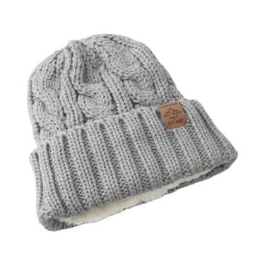 Imagem de Gorro De Inverno Unissex Com Forro De Pele Quente E Casual, Boné Trico