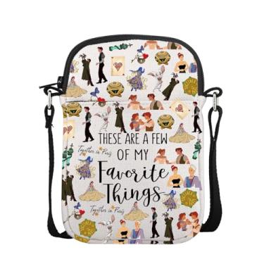 Imagem de POFULL Presente para amantes de princesas, animado, musical, histórico, filme de fantasia, presente These Are A Few Of My Favorite Things, bolsa tiracolo, Together in Paris, 0