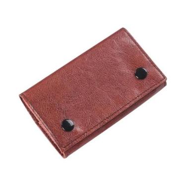 Imagem de Porta-Cigarros Retro Em Couro PU Com Estojo Para Papel De Fumar - NONE