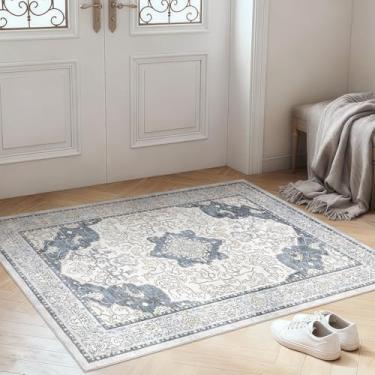 Imagem de cotiled Tapetes de área de 7,5 x 12,5 cm, tapetes grandes laváveis para sala de estar, macio, antiderrapante, resistente a manchas, para quarto, sala de jantar, tapetes vintage para decoração de casa