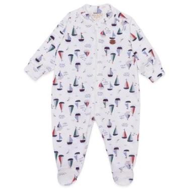 Imagem de Macacão Manga Longa Bebê Menino Off White Barquinho Mini & Co-Feminino