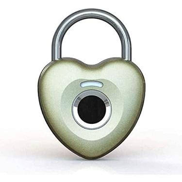 Imagem de Feiyx Cadeado de impressão digital, tecnologia biométrica, fechadura de ginástica de toque inteligente de metal à prova d'água inteligente sem chave para exterior, escola, armários, cerca, porta de