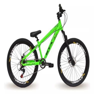 Imagem de Bicicleta Aro 26 Freeride Gta Rebel Laranja 1x7v Câmbios Shimano