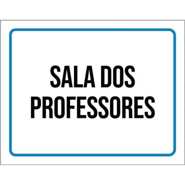 Imagem de Kit 3 Placas Ambiente Sinalização Setor Sala De Professores