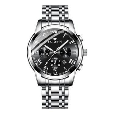 Imagem de Relógio Glow-in-the-Dark Calendar Business Steel Strap Men - J-One