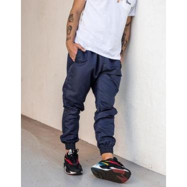 Imagem de Calça Tactel Masculina Skinny Jogger Bolsos Barata Microfibr - J94 Con