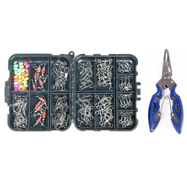 Imagem de Alicates de Pesca e Kit Acessórios com 140 Peças Removedor Anzol para Água Salgada Conector Linha Ferramentas Equipamento no Mar