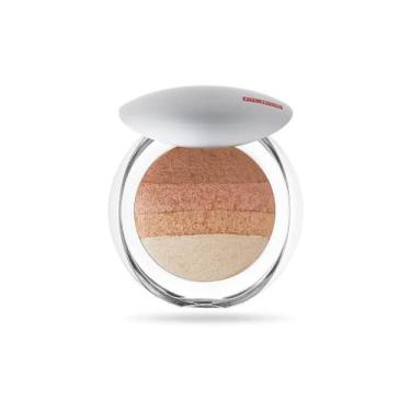 Imagem de Blush em pó iluminador Pupa Luminys Baked All Over, Gold Stripes