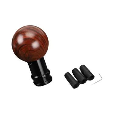 Imagem de Manopla De Câmbio Universal Em Madeira Mogno Com Textura De Grão De Ma