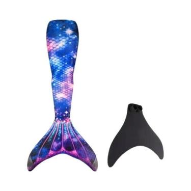 Imagem de Fantasia De Sereia Para Crianças E Adultos, Traje De Natação Com Monof