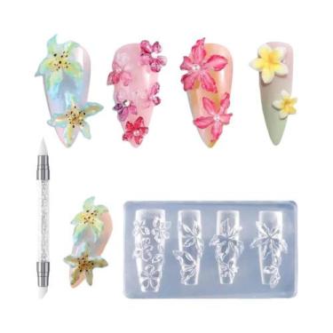 Imagem de Molde De Silicone 3D Laço De Fita Doce Para Nail Art, 90 Formas, Estên