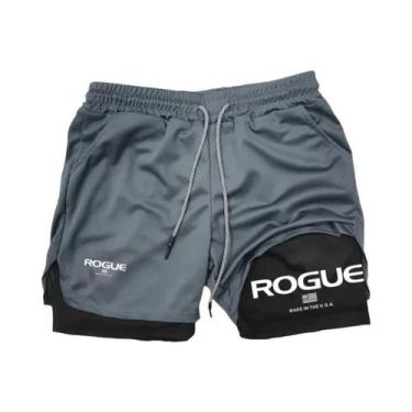 Imagem de Shorts De Compressão Dupla Camada 2 Em 1 Para Homens, Roupas Esportiva