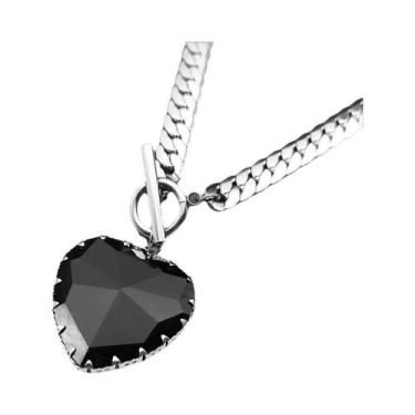 Imagem de Colar Choker Coração Vermelho Para Mulheres, Estilo Gótico Punk, Pinge