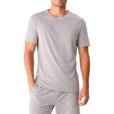 Imagem de Camiseta Masculina Ribana Hering 100% Algodão, Mescla claro, P