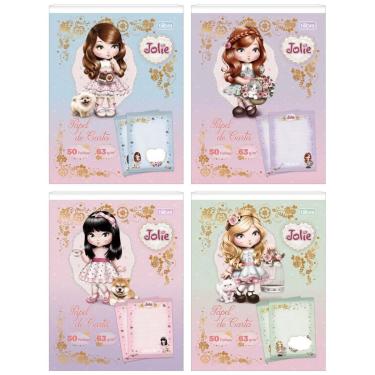 Imagem de CADERNO COLADO PAPEL DE CARTA JOLIE 50FLS SORTIDO - TILIBRA