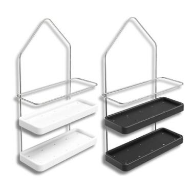 Imagem de Porta Shampoo Prateleira Banheiro Em Aço e Plástico Stolf, Branco