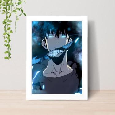 Imagem de Quadro Solo Leveling Anime A4 C/ Moldura e Vidro 08 Cor: Branco - Lomi