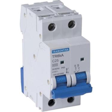 Imagem de Disjuntor bipolar din 2x25a tramontina