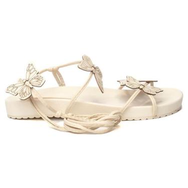 Imagem de Papete Sandália Feminina   Borboleta Amarração - NoBrand, Off, 38
