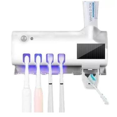 Imagem de Dispenser Automático Aplicador Pasta De Dente Suporte Porta Escovas Co