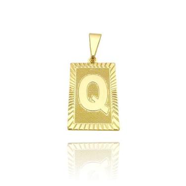 Imagem de Pingente Masculino Ouro De Letra (Entra e Escolha Sua Letra) Banhado O