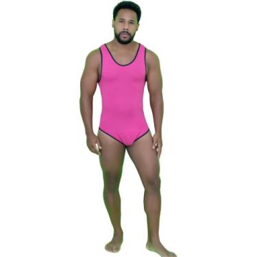 Imagem de Body Carnaval Academia Segunda Pele para Homens - Carolina Wuyk, Rosa,