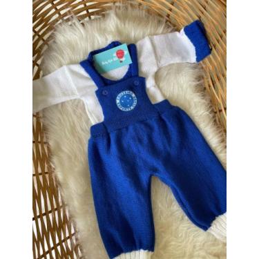 Imagem de Jardineira de trico personalizada do cruzeiro - antiletárgico - baby K