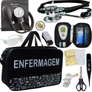 Imagem de Kit Enfermagem + Aparelho Medidor Glicose Completo Premium - Love Saud
