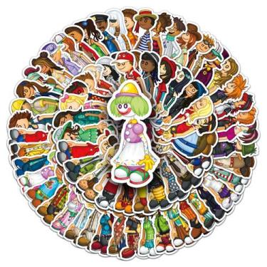 Imagem de Adesivos Papas Burgerias, vinil impermeável, anime, 100 unidades - yiw