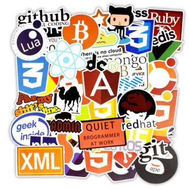 Imagem de Adesivos, softwares, programação, vinil impermeável, 50 unidades/lote 