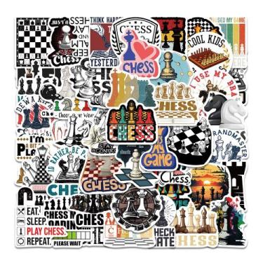 Imagem de Adesivos, 50 unidades/lote, jogos de xadrez, adesivo impermeável de an