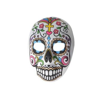 Imagem de Máscara de cosplay Days Of Deads Skeleton Halloween Latex Prop - yiwei