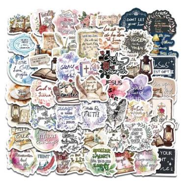 Imagem de Adesivos Jesus Phrases, vinil impermeável, anime, 50 unidades - yiweis