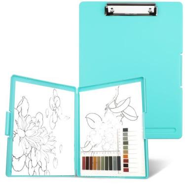 Imagem de Prancheta com pasta de armazenamento SFLHHDM A4 Binder (azul verde)