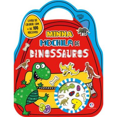 Imagem de Livro - Minha mochila de dinossauros com adesivos e para colorir