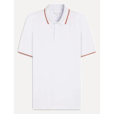 Imagem de Polo Ellus Masculina Piquet Classic Easa Friso Light Branca-Masculino