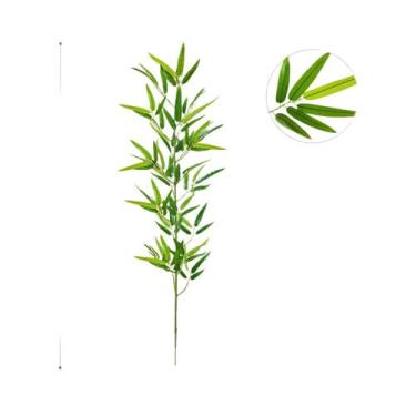 Imagem de Grandes Folhas De Bambu Verde Artificial De 120-240cm, Plantas Falsas 