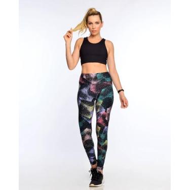 Imagem de Legging Academia Feminina Fitness Estampa Preta Sport - Rosset®, M