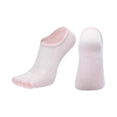Imagem de Meias De Yoga E Pilates Antiderrapantes Para Mulheres, Com Dedos Abert
