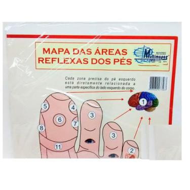 Imagem de Mapa Das Áreas Reflexas Dos Pés Reflexologia Anatomia Humana - Multima