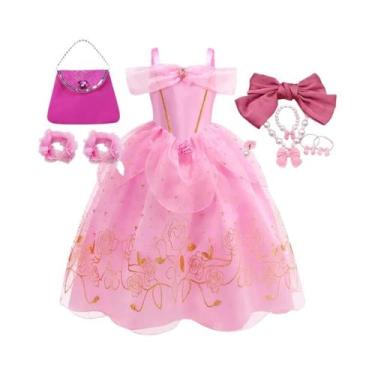 Imagem de Fantasia De Princesa Bela Adormecida Para Meninas, Vestido De Carnaval