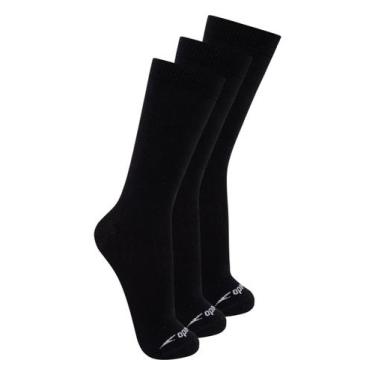 Imagem de Kit com 3 Pares de Meias Esportiva Cano Longo Speedo 8026, Preto, 39-4