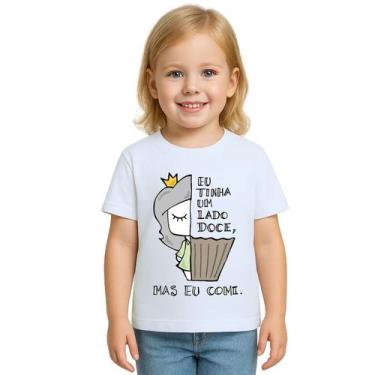Imagem de Camiseta Tinha Um Lado Doce Mas Comi Personalizada - Use P4, Branco, I