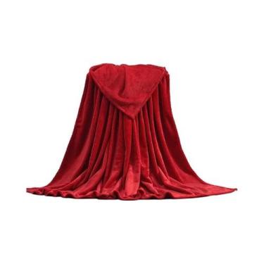 Imagem de Cobertor De Flanela Coral Azul E Rosa, Macio, Quente E Fino, Cobertura