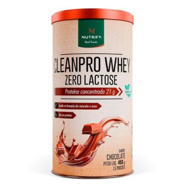 Imagem de Nutrify CleanPro Whey Zero Lactose 450g, Chocolate