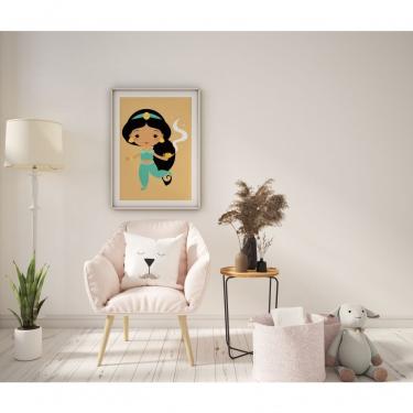 Imagem de Quadro Infantil Decorativo Baby Jasmine Retangular 30X40 em Vinil com Vidro para Parede...
