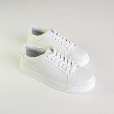 Imagem de Tênis Calvin Klein Couro Branco Logo Preto-Masculino