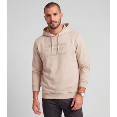 Imagem de Moletom Masculino Moletom Com Capuz Diametro Bege, M, Bege